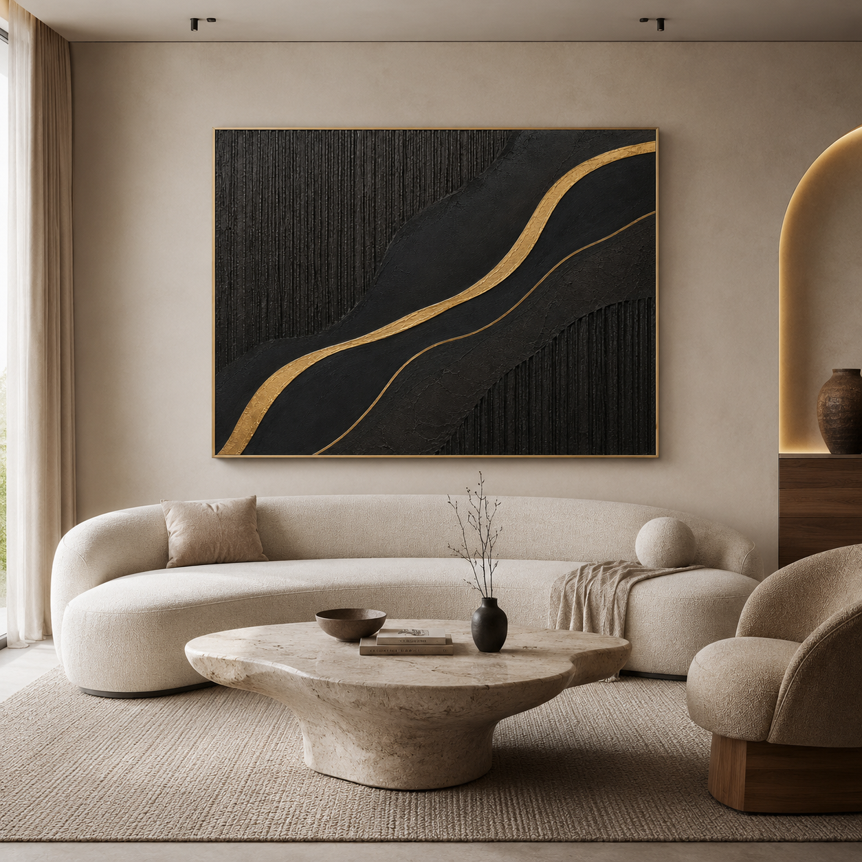 Onyx Ribbon - hand-painted landscape oil painting on canvas by Realoilart