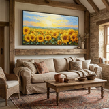 Sunlit Fields — hand-painted oil painting on canvas