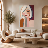 Dreaming Muse — hand-painted oil painting on canvas