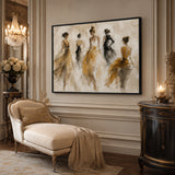 Golden Rehearsal — hand-painted oil painting on canvas
