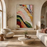 Chromatic Currents — hand-painted oil painting on canvas