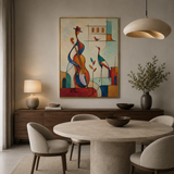 Cubist Serenade - hand-painted oil painting on canvas by Realoilart