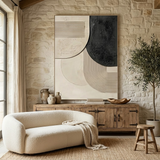 Curved Balance — hand-painted oil painting on canvas
