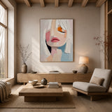 Pastel Muse — hand-painted oil painting on canvas