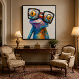 Emerald Gaze - hand-painted oil painting on canvas