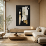 Shadowed Figures — hand-painted oil painting on canvas