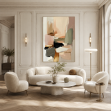 Warm Composition — hand-painted oil painting on canvas
