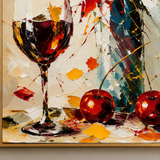 Crimson Burst - hand-painted oil painting on canvas by Realoilart