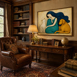Gentle Kinship - hand-painted oil painting on canvas