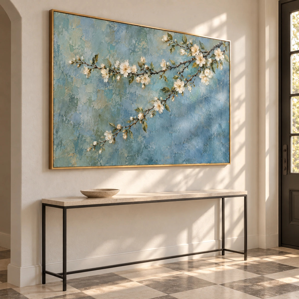 Blossoms Above Blue — Left01 room view