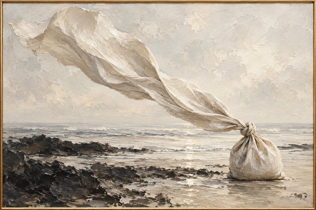 Unfolding Linen — Seascape oil painting
