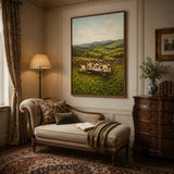 Meadow Flock - hand-painted oil painting on canvas