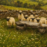 Meadow Flock - hand-painted oil painting on canvas
