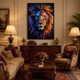 Neon Roar - hand-painted oil painting on canvas