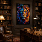 Neon Roar - hand-painted oil painting on canvas