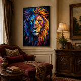 Neon Roar - hand-painted oil painting on canvas