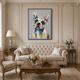 Prism Pup - hand-painted oil painting on canvas