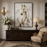 Quiet Stallion - hand-painted oil painting on canvas