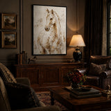 Quiet Stallion - hand-painted oil painting on canvas