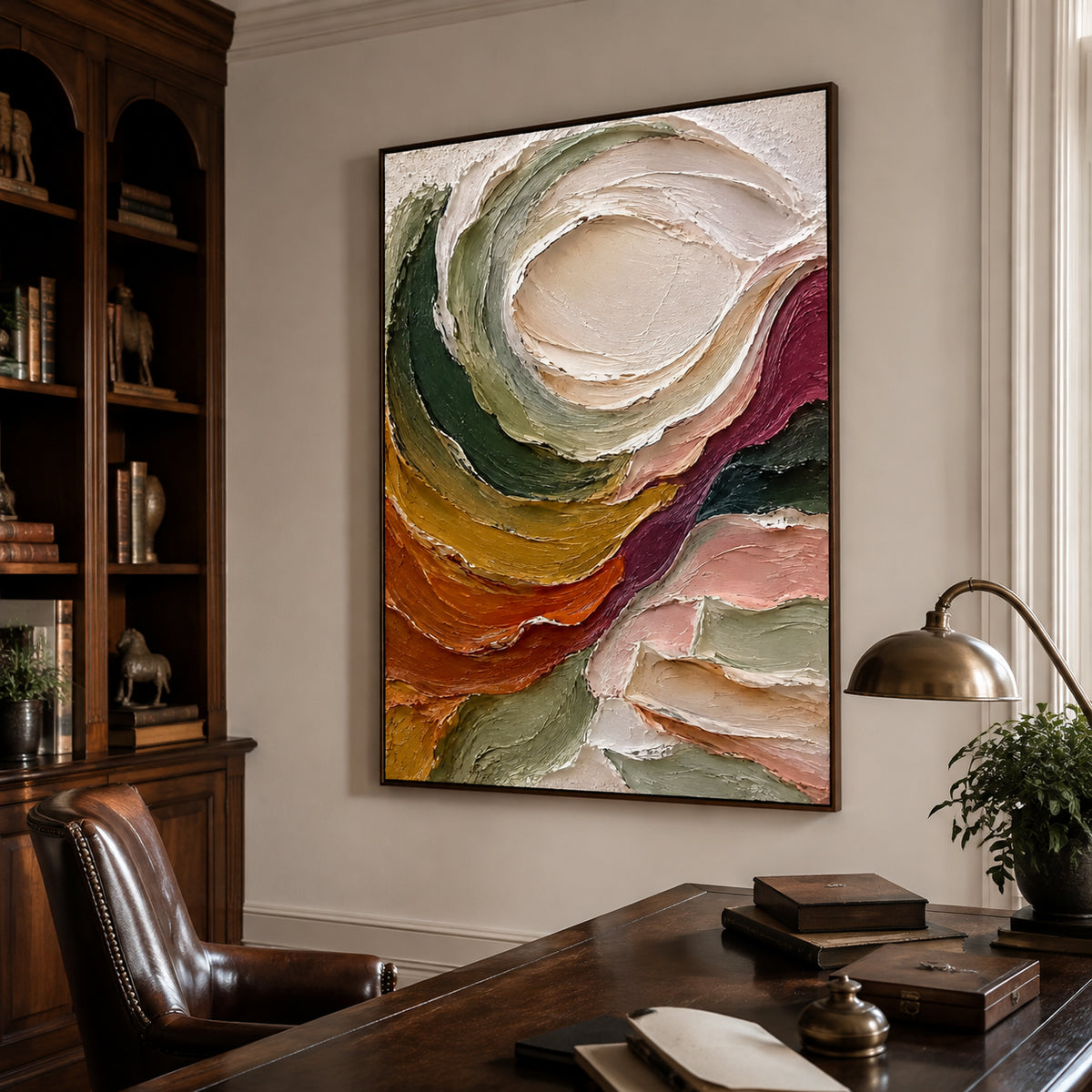 Earth in Motion — Textured Abstract oil painting, view 6