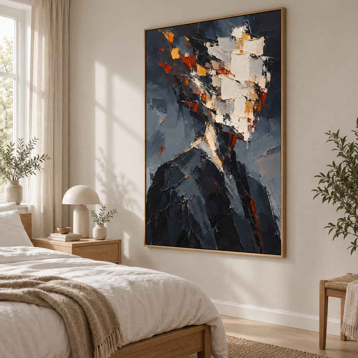 Fragmented Gentleman — Abstract Male Portrait oil painting, view 5