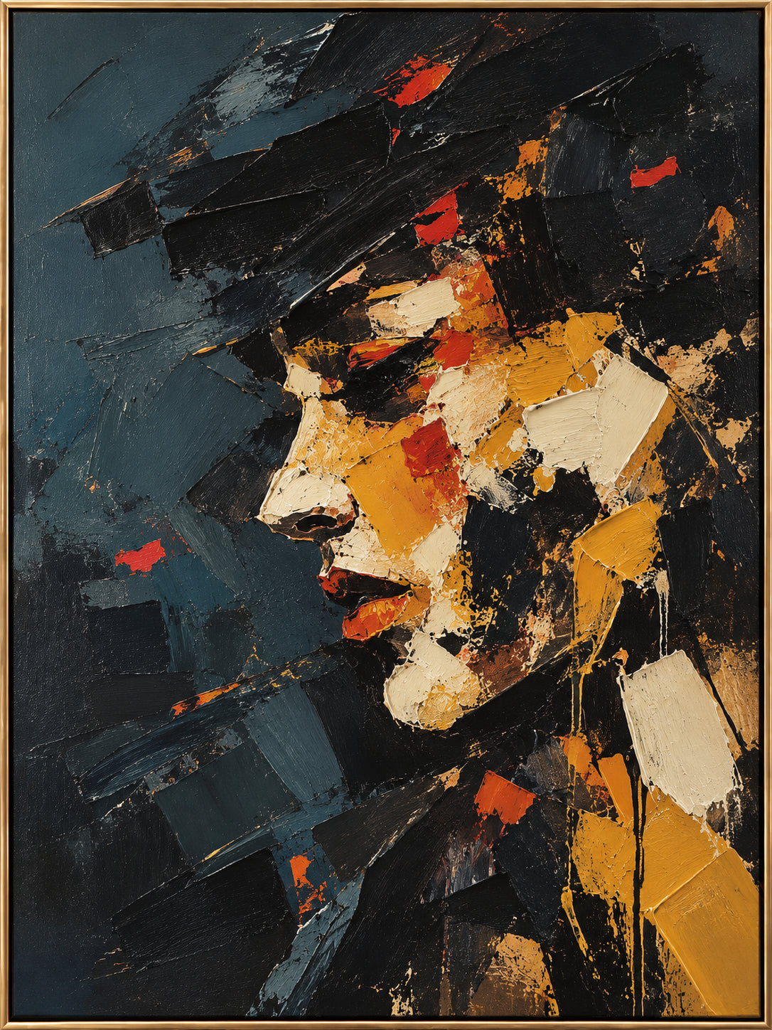 Dark Persona — Abstract Male Portrait oil painting, view 1