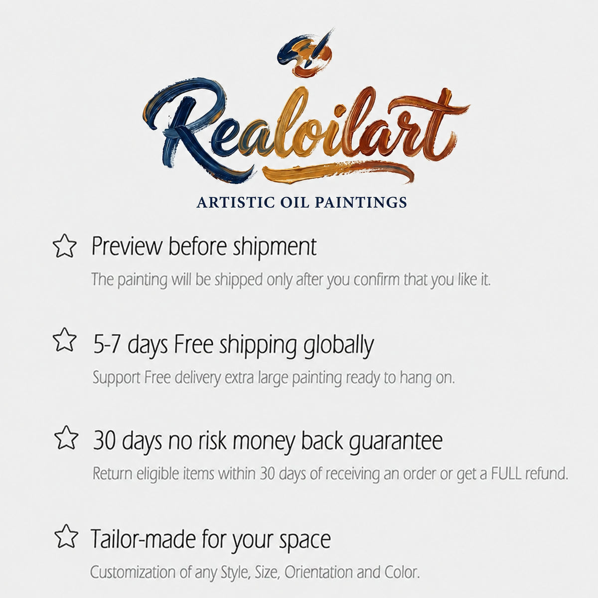 Realoilart studio service promises