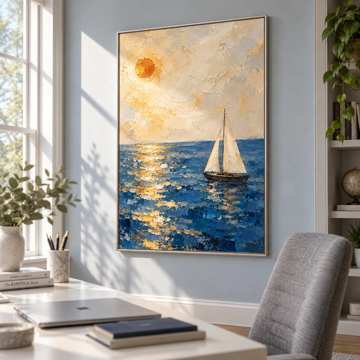 Sail into Amber oil painting - study, right view