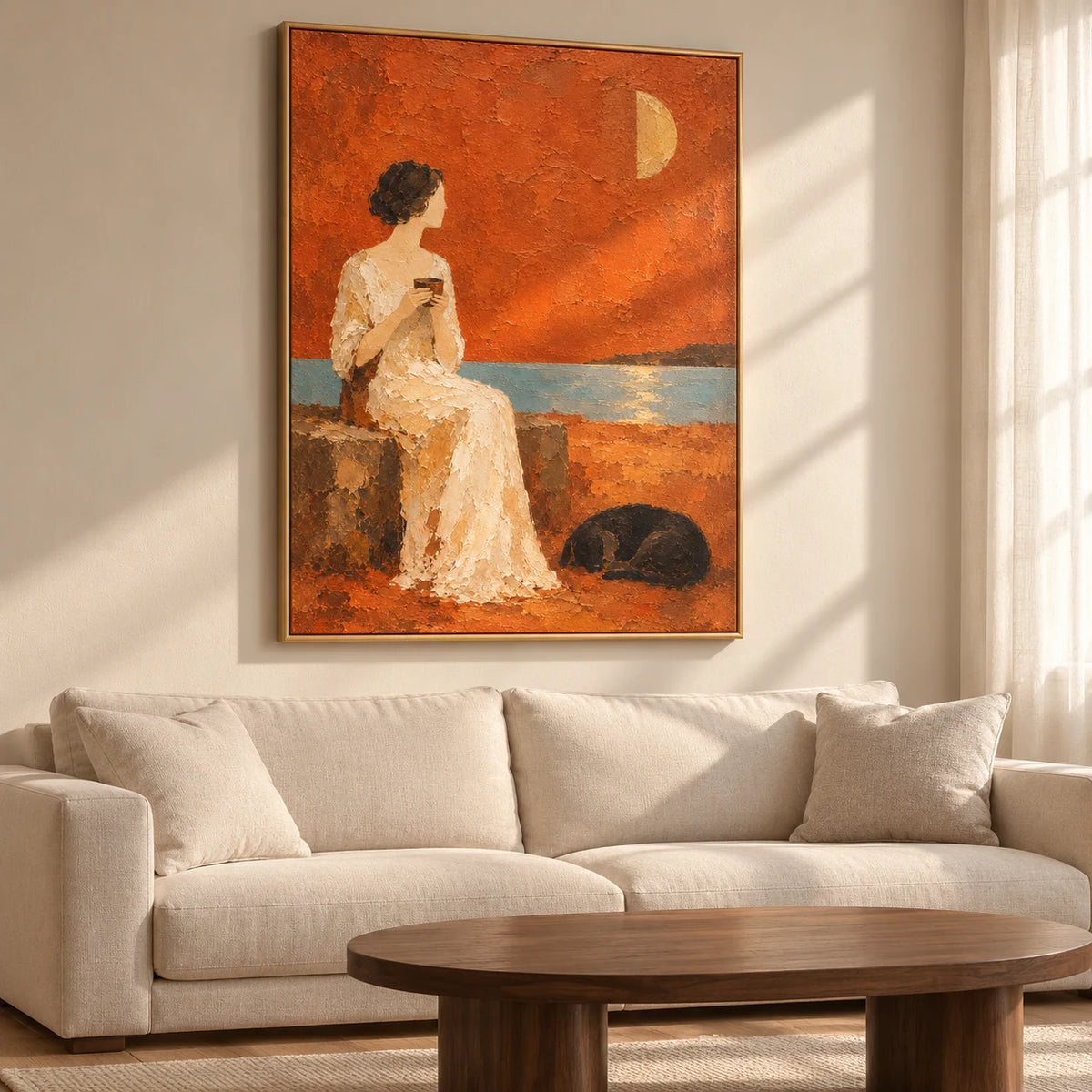 Evening Companion oil painting - living room, left view