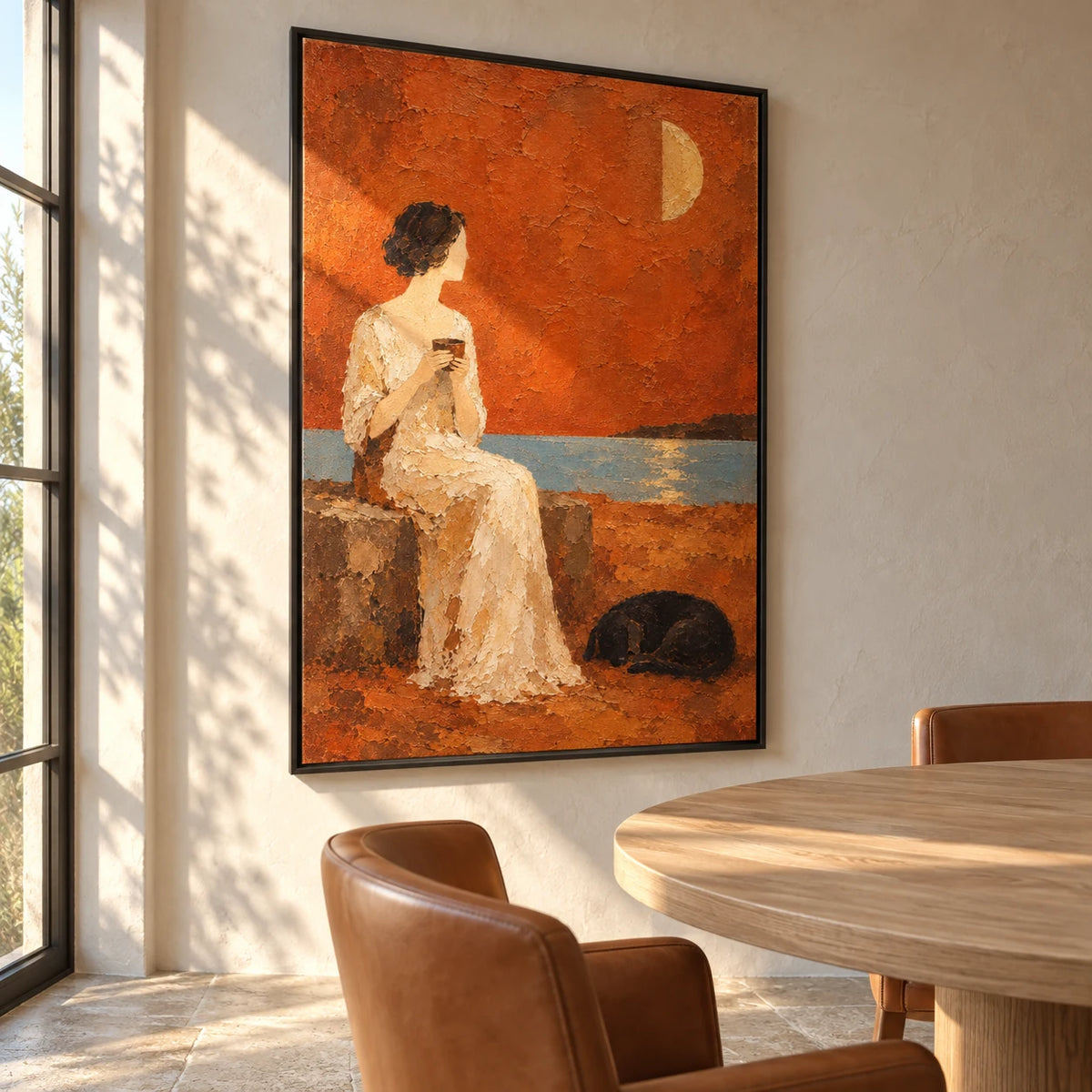 Evening Companion oil painting - dining room, left view