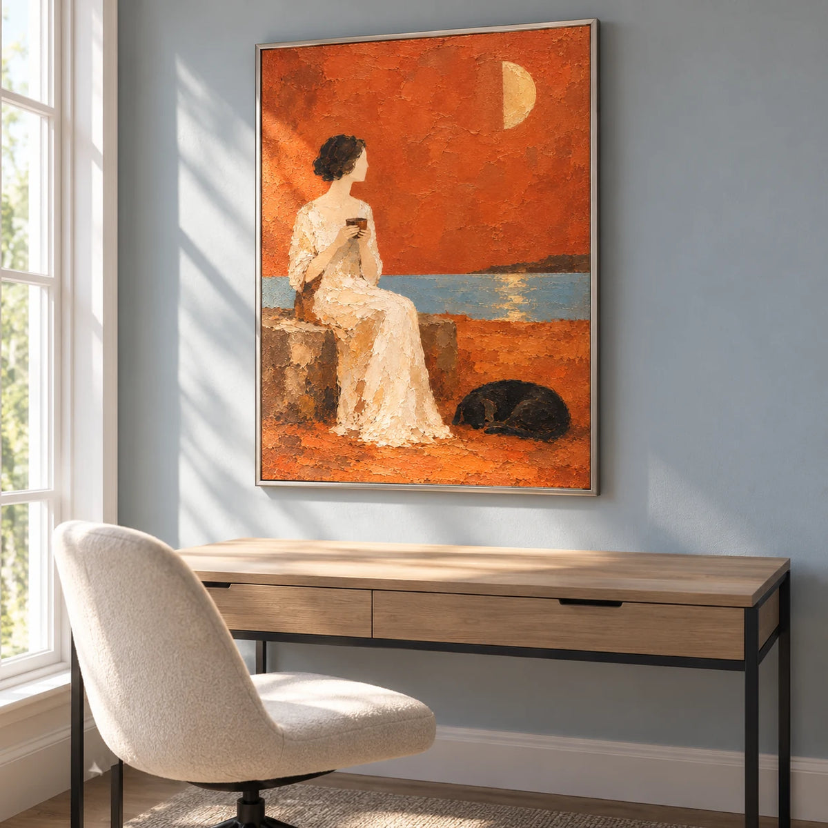 Evening Companion oil painting - study, right view