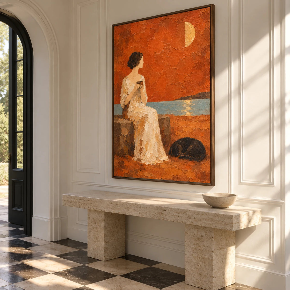 Evening Companion oil painting - entryway, right view