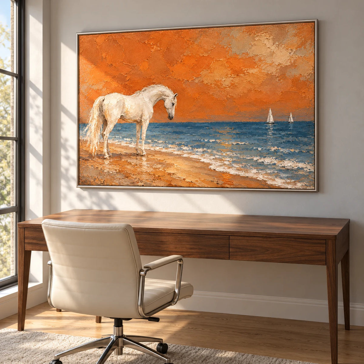 Saltwind Reverie oil painting - study, right view