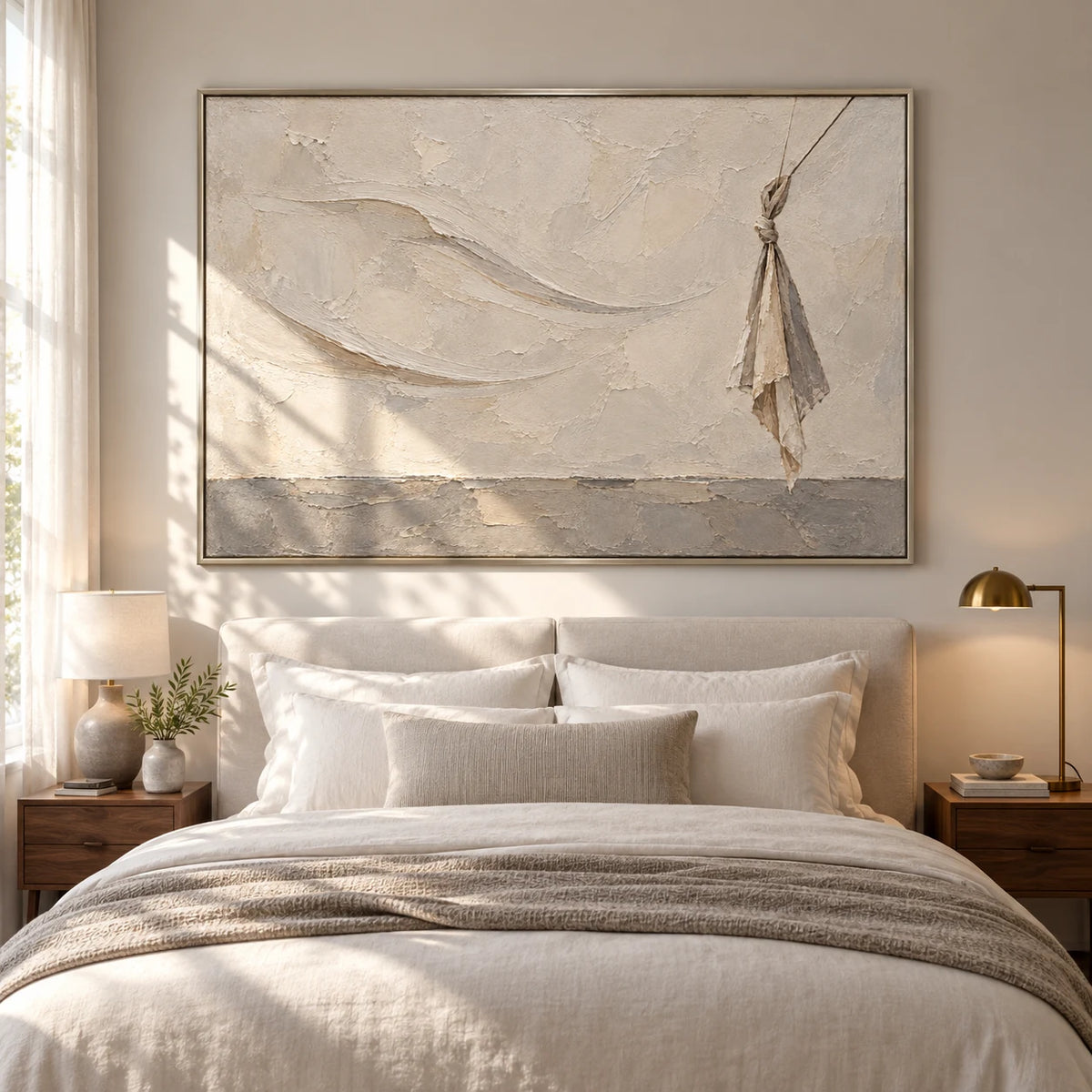 Held by Wind oil painting - bedroom front view