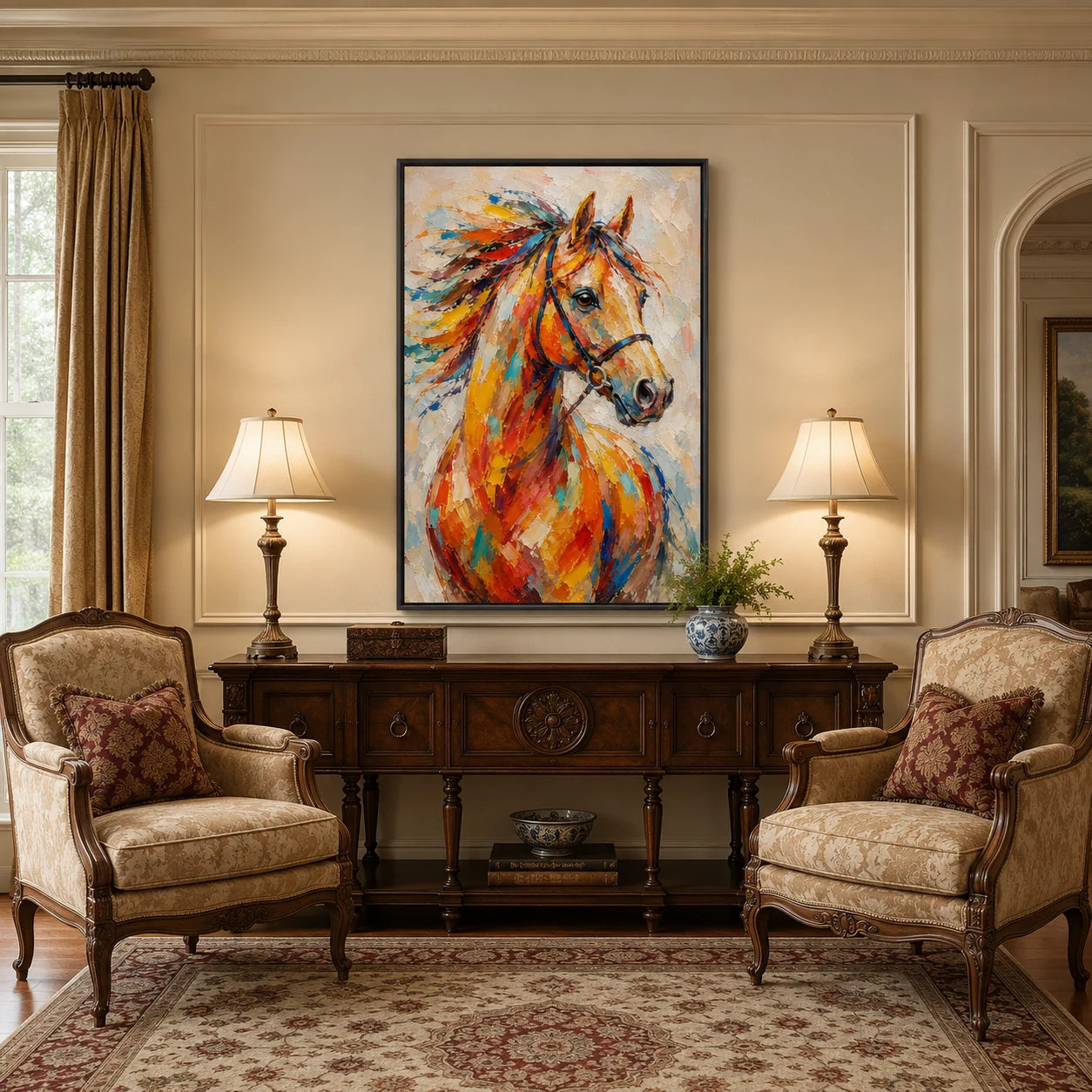 Fervor - hand-painted horse oil painting on canvas by Realoilart