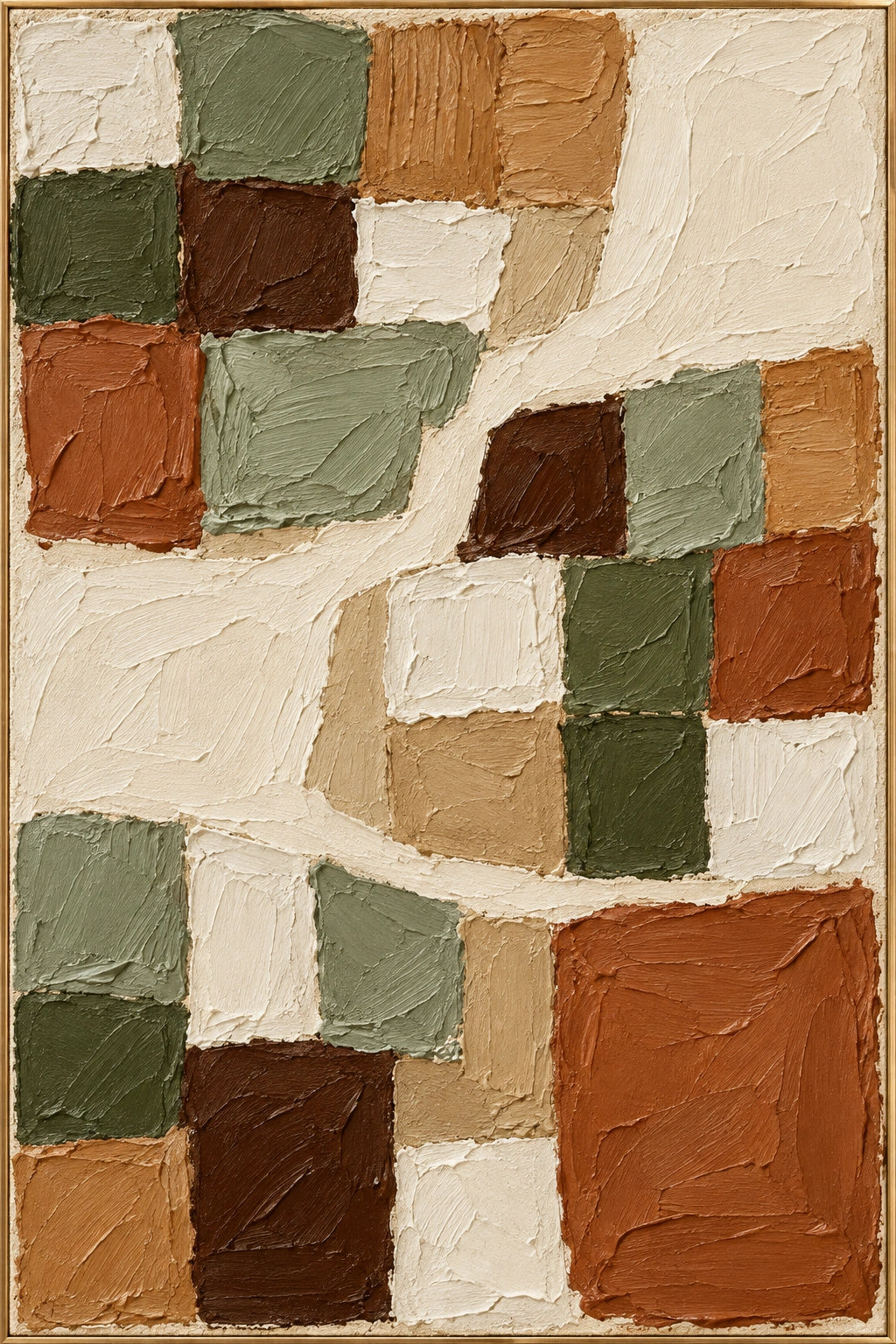Clay and Sage — Abstract oil painting