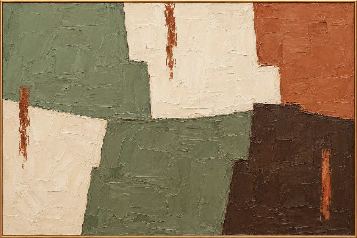 Uneven Earth — Abstract oil painting