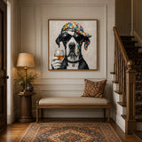 Studio Hound - hand-painted oil painting on canvas