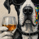Studio Hound - hand-painted oil painting on canvas