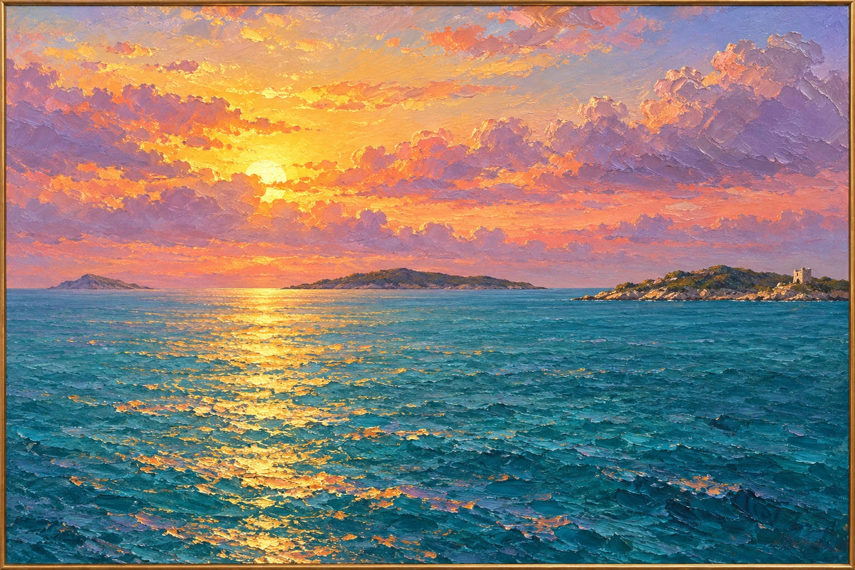 Island Dawn — Seascape oil painting