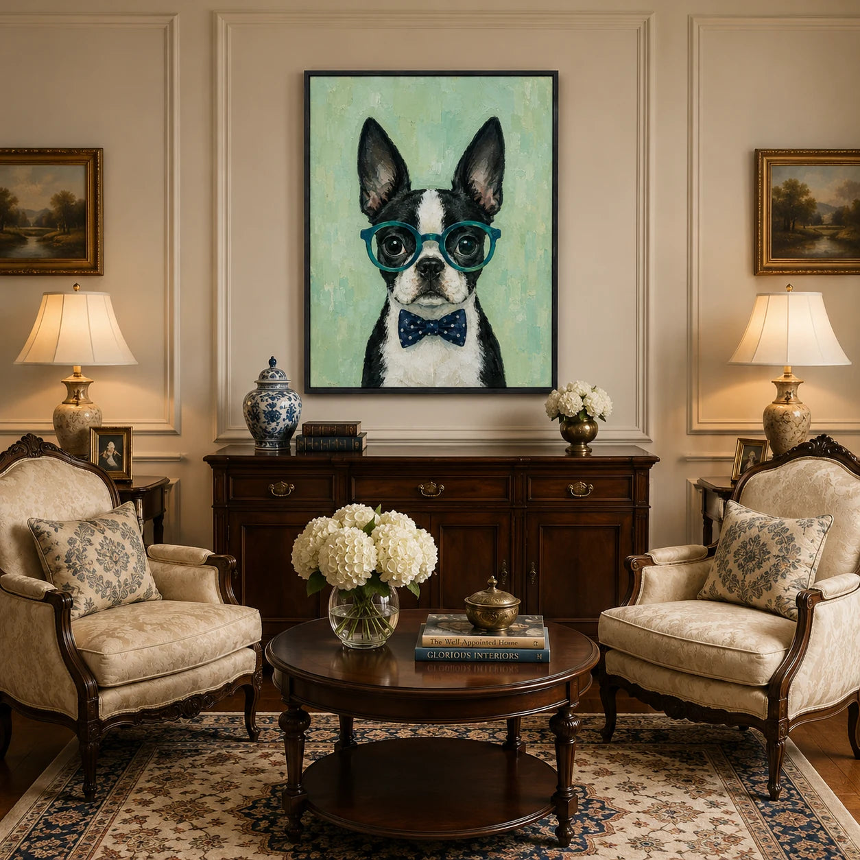 Savant - hand-painted pet portrait oil painting on canvas by Realoilart