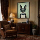 Verdant Hound - hand-painted oil painting on canvas
