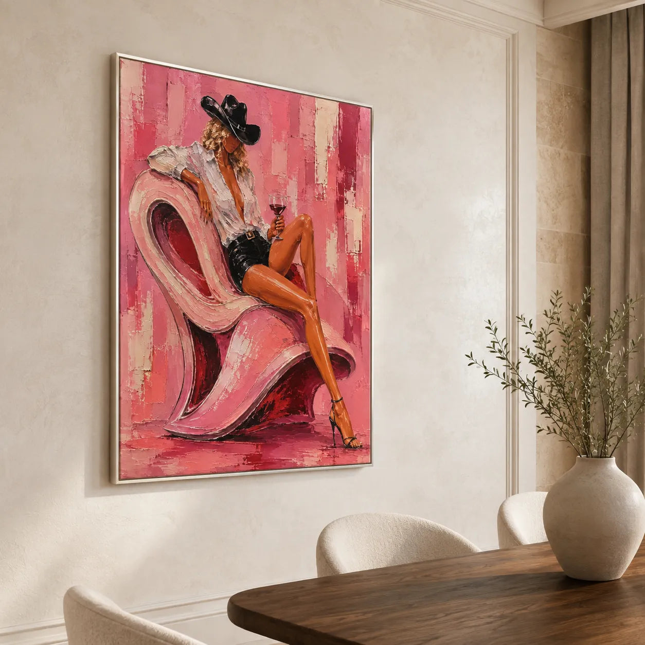 Pink Lounge Cowgirl - styled interior preview 2