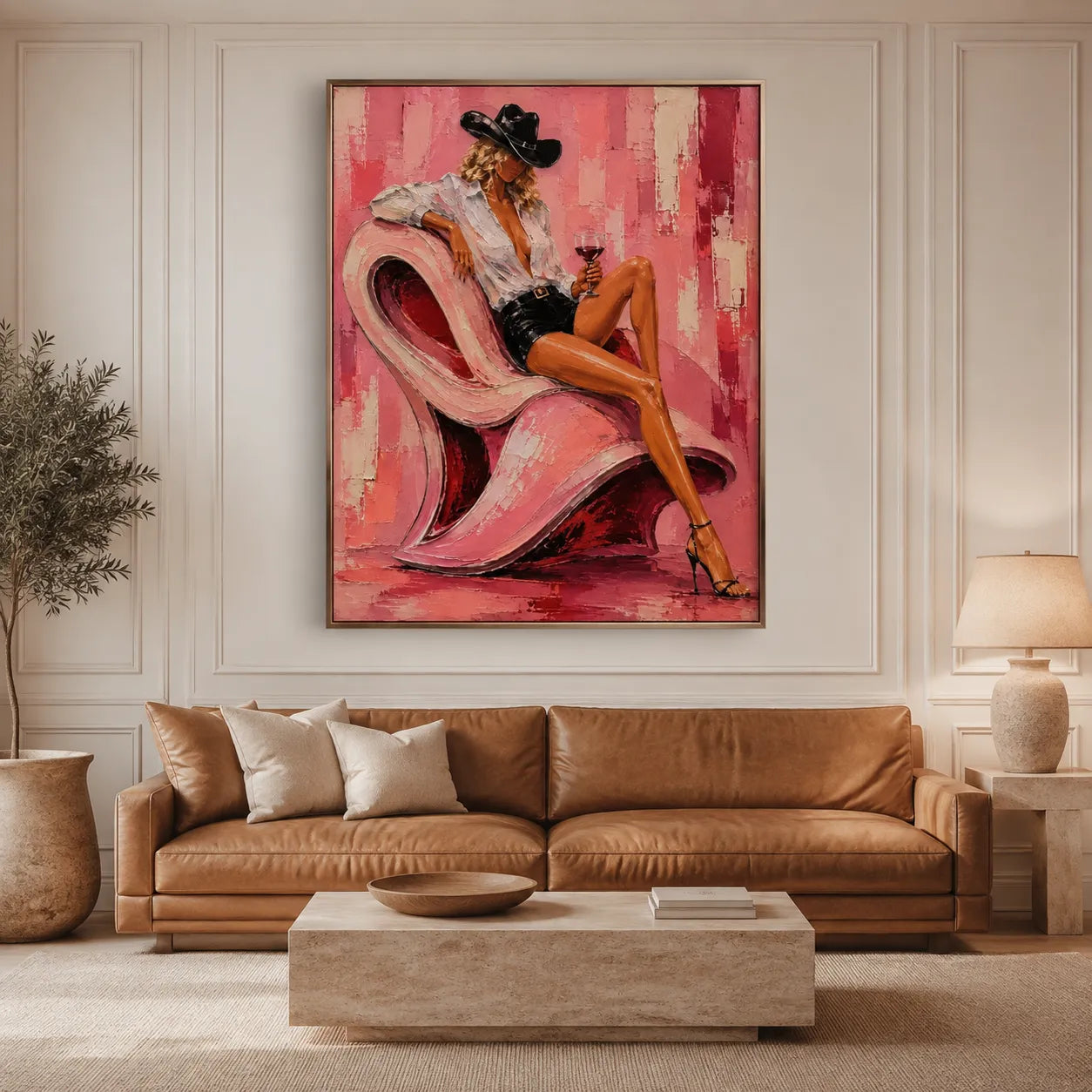 Pink Lounge Cowgirl - styled interior preview 3