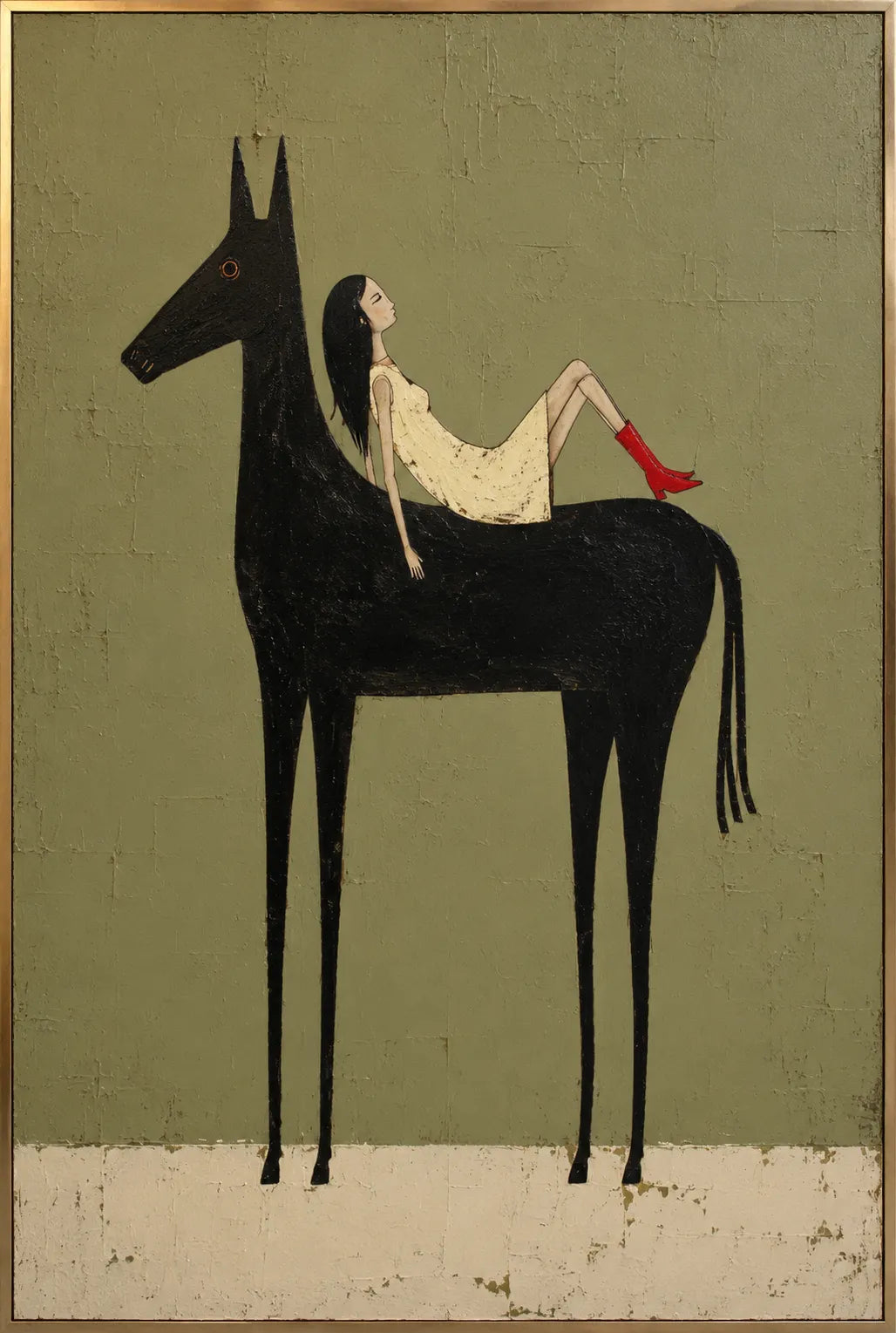 Red Boots at Rest - artwork front view