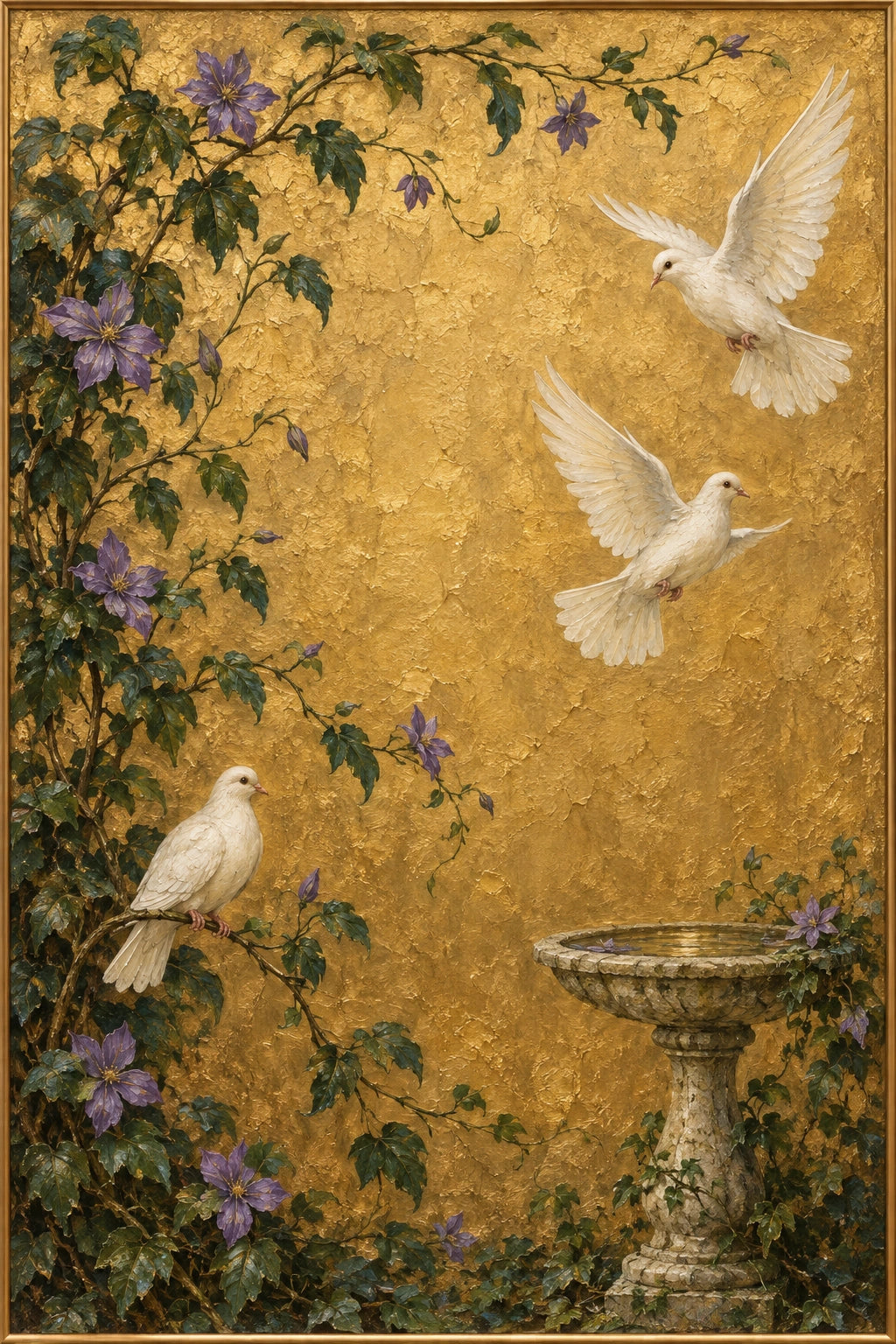 Arbor of Gold — Bird oil painting