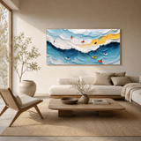 Coastal Play — hand-painted oil painting on canvas
