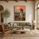 Mesa Sidekick - straight-on front view of the vertical Western oil painting