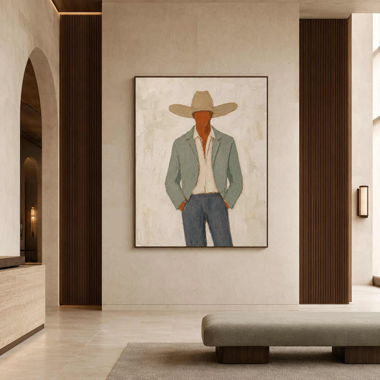 Sage Cowboy - straight-on front view