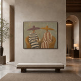 Striped Conversation - straight-on front view